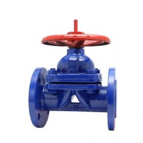 PFA lined Diaphragm Valve Ductiron Iron Wire Type, Straight Type 